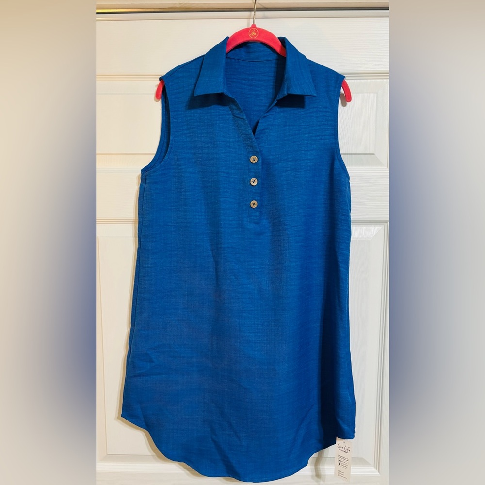 Cupshe Royal Blue Sleeveless Blouse